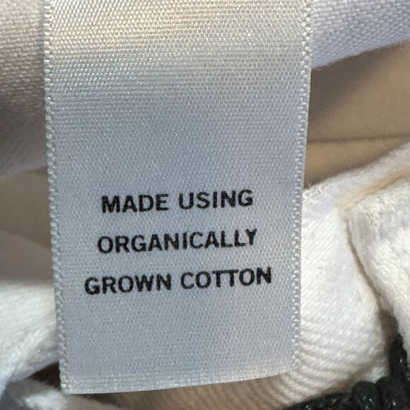 Agolde Broken Waistband Jeans White Wide Leg Button Fly Organic Cotton Size 31 - Picture 9 of 13